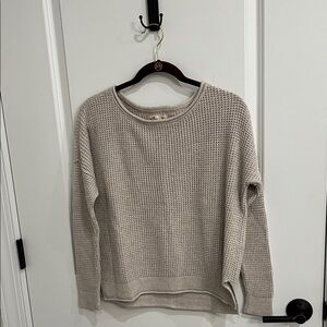 Hollister Beige Knit Sweater Cotton Blend Size M